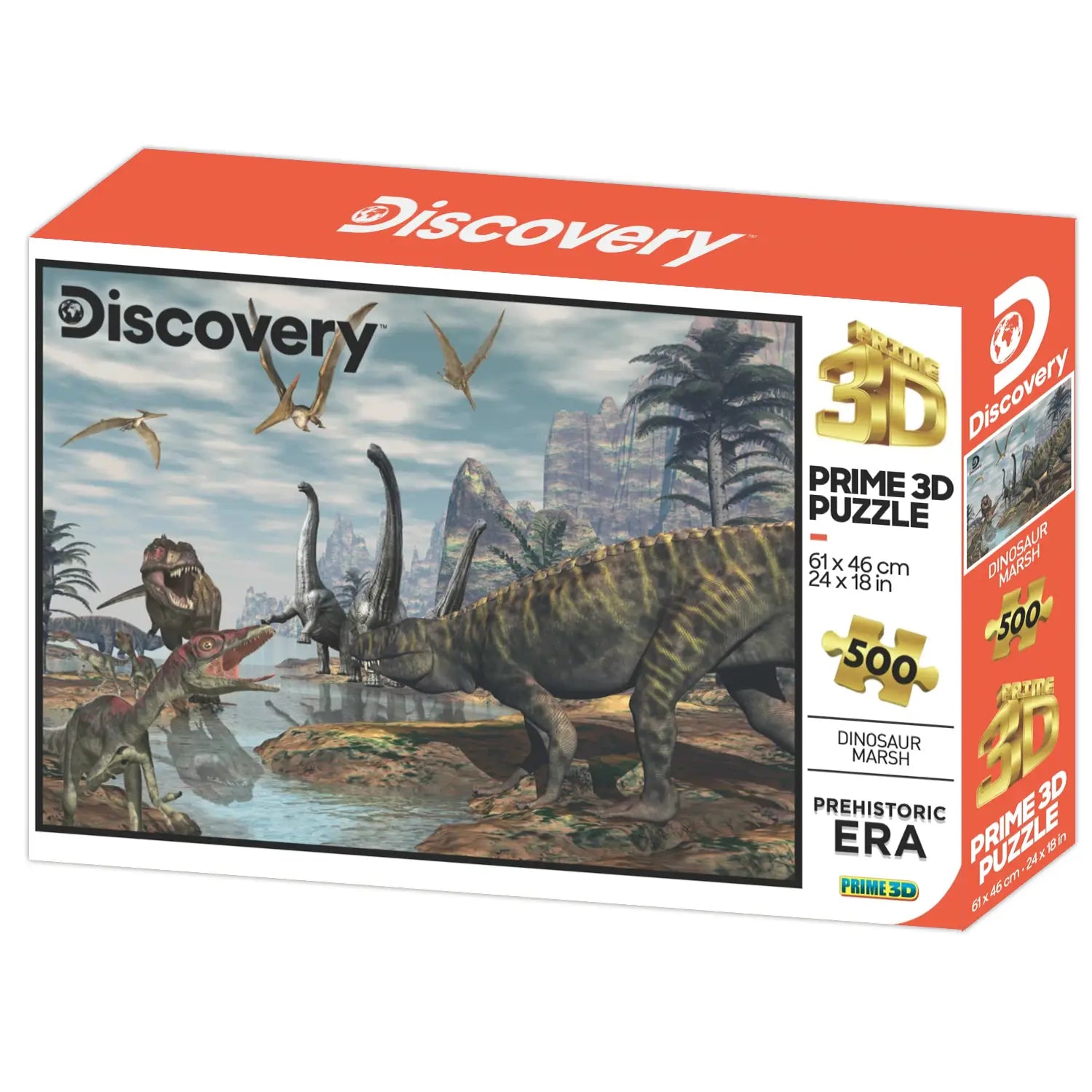 Prime 3D Discovery Dinosaur Marsh 500 Piece Jigsaw Puzzle