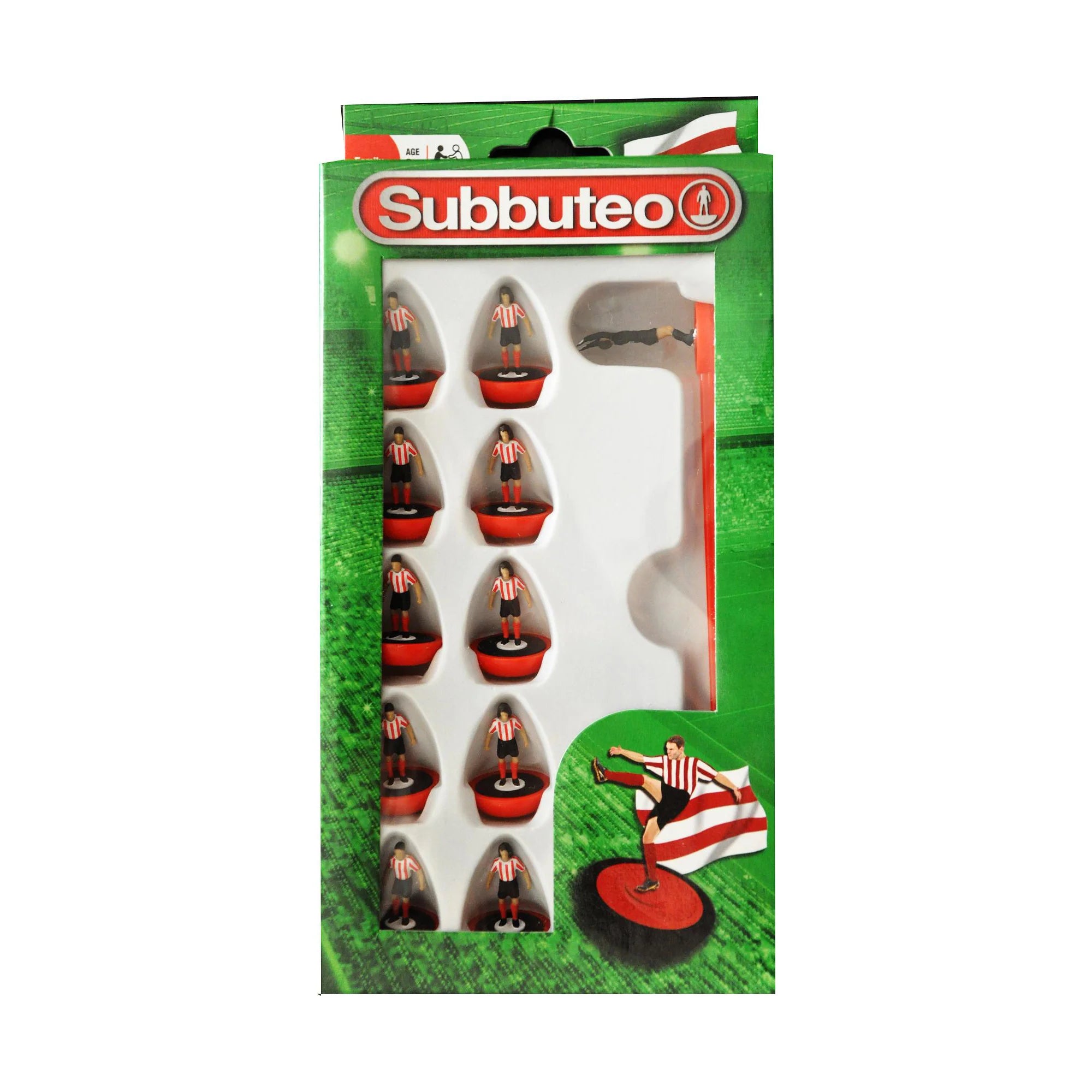 Subbuteo Red / White Stripes Football Team