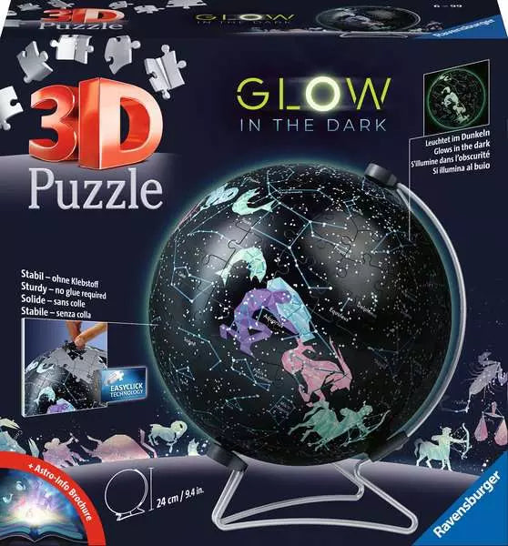 Glow in the Dark Starglobe 180 Piece 3D Jigsaw