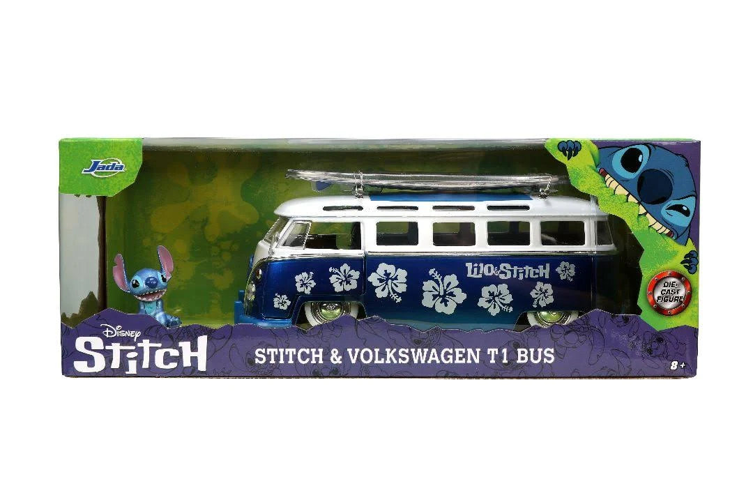 Jada Stitch & Volks Wagen T1 Bus 1 1:24 Die Cast
