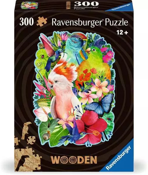 Beautiful Birds 300 Piece Wooden Jigsaw Puzzle