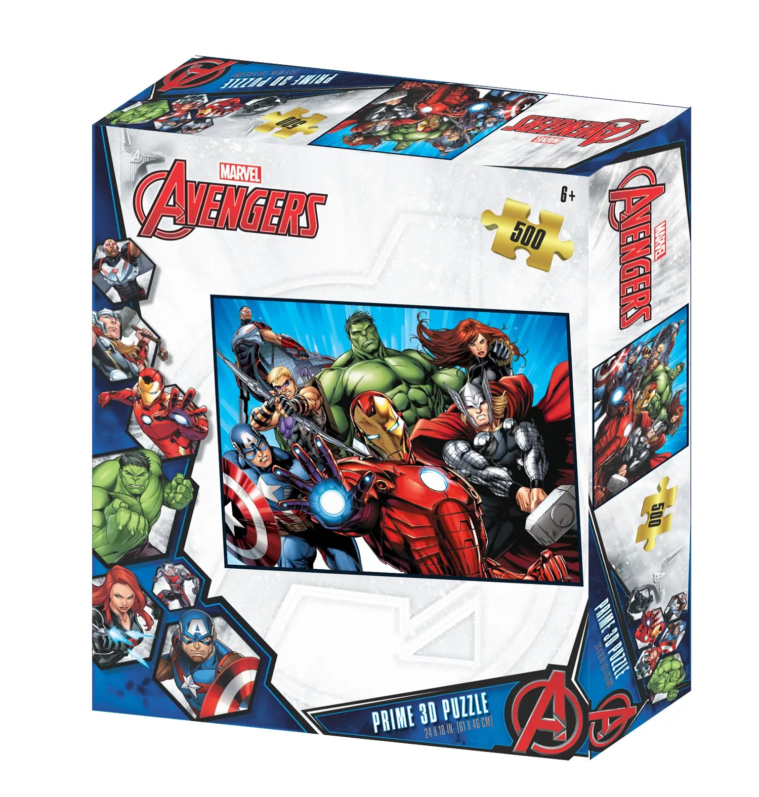 Prime 3D Marvel Avengers 500 Piece Jigsaw Puzzle