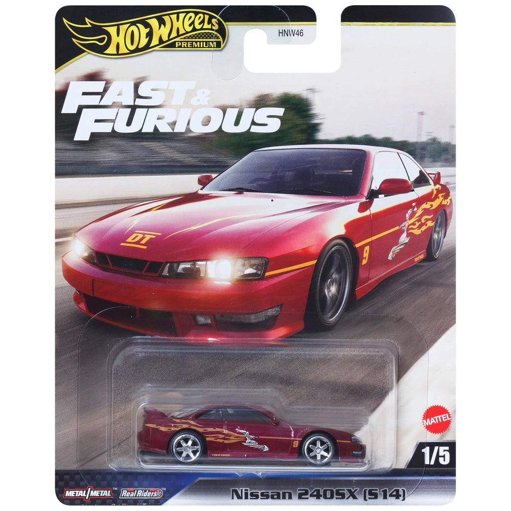 Hot Wheels Premium Fast & Furious Diecast Car Nissan 240SX (S14) 1:64 Scale