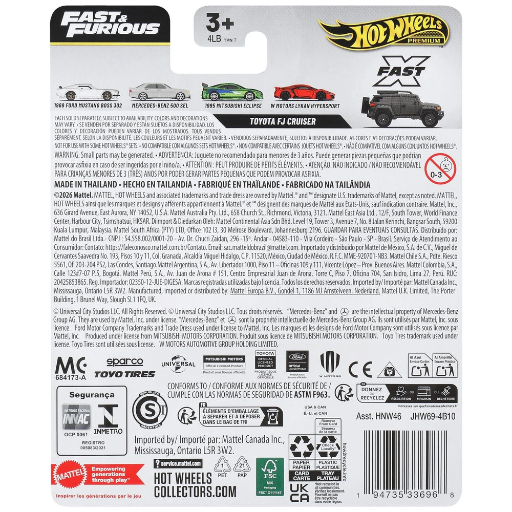 Hot Wheels Premium Fast & Furious 1:64 Toyota FJ Cruiser