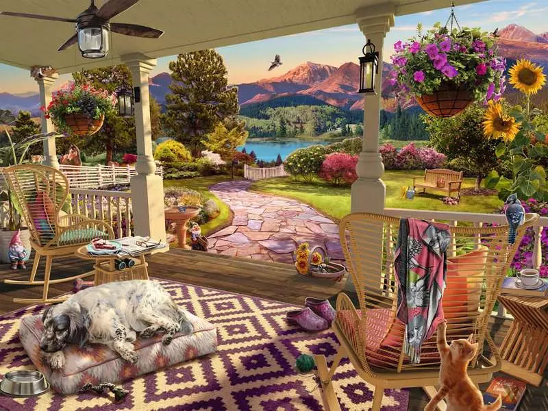 Cozy Front Porch Views 750 Piece Jigsaw Puzzle