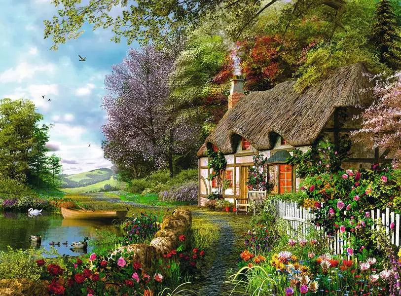 Country Cottege 1500 Piece Jigsaw Puzzle