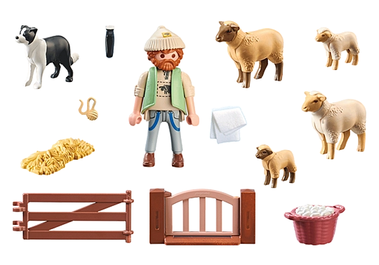 Playmobil Young Shepherd with flock of Sheep