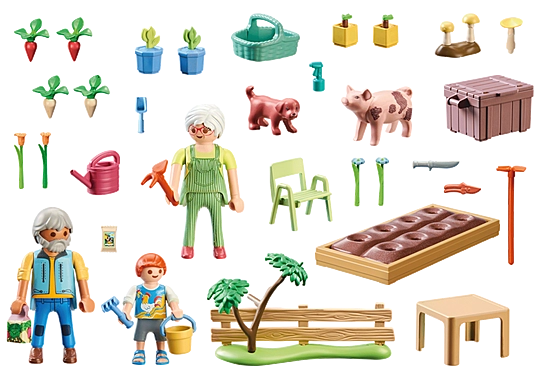 Playmobil Vegetable garden with grandparents