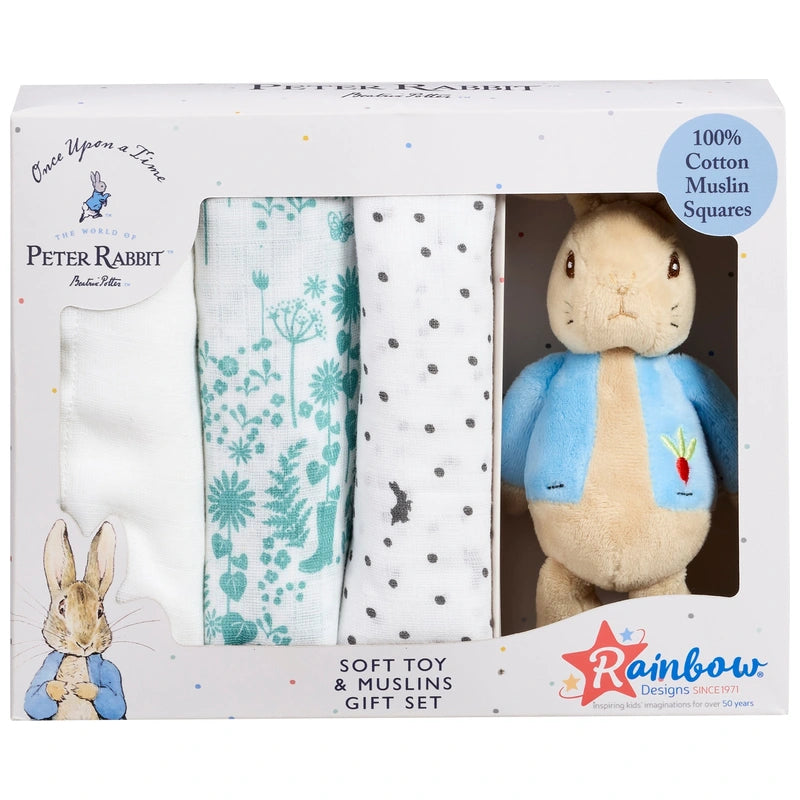 Peter Rabbit Muslin & Soft Toy
