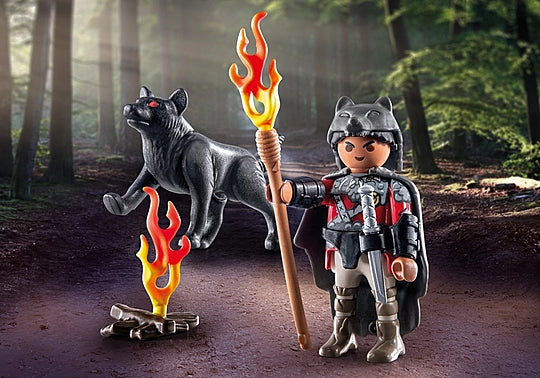 Playmobil Warrior with Wolf