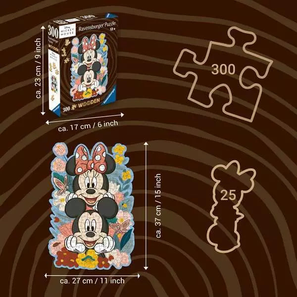 Disney Mickey & Minnie Wooden Jigsaw Puzzle