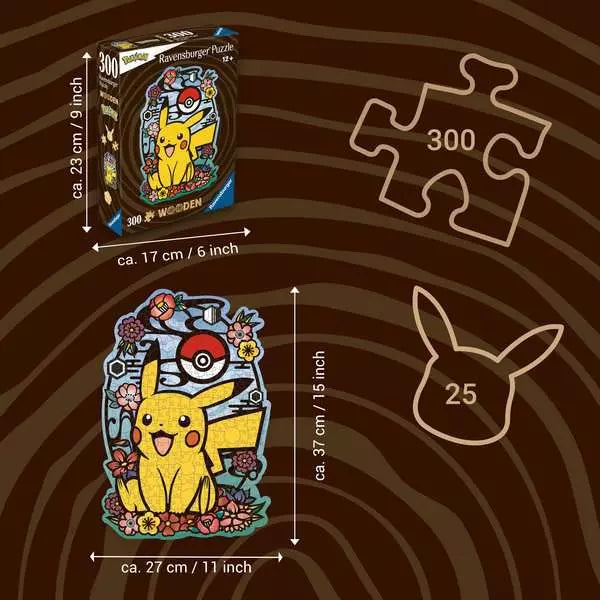 Pokemon Pikachu 300 Piece Wooden Jigsaw