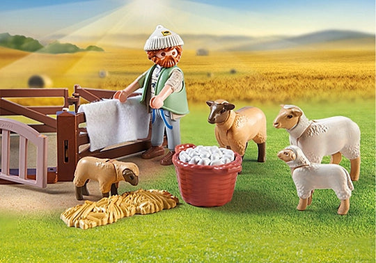 Playmobil Young Shepherd with flock of Sheep