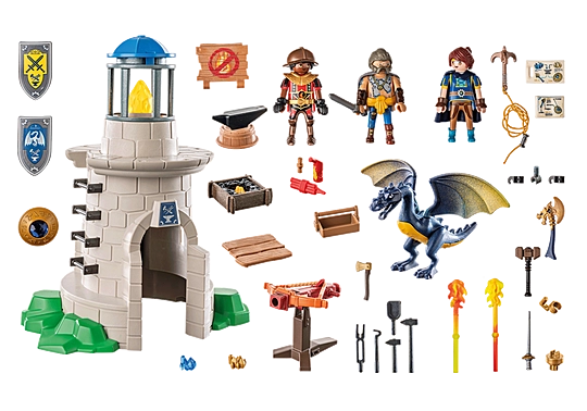 Playmobil Knights tower with blacksmith