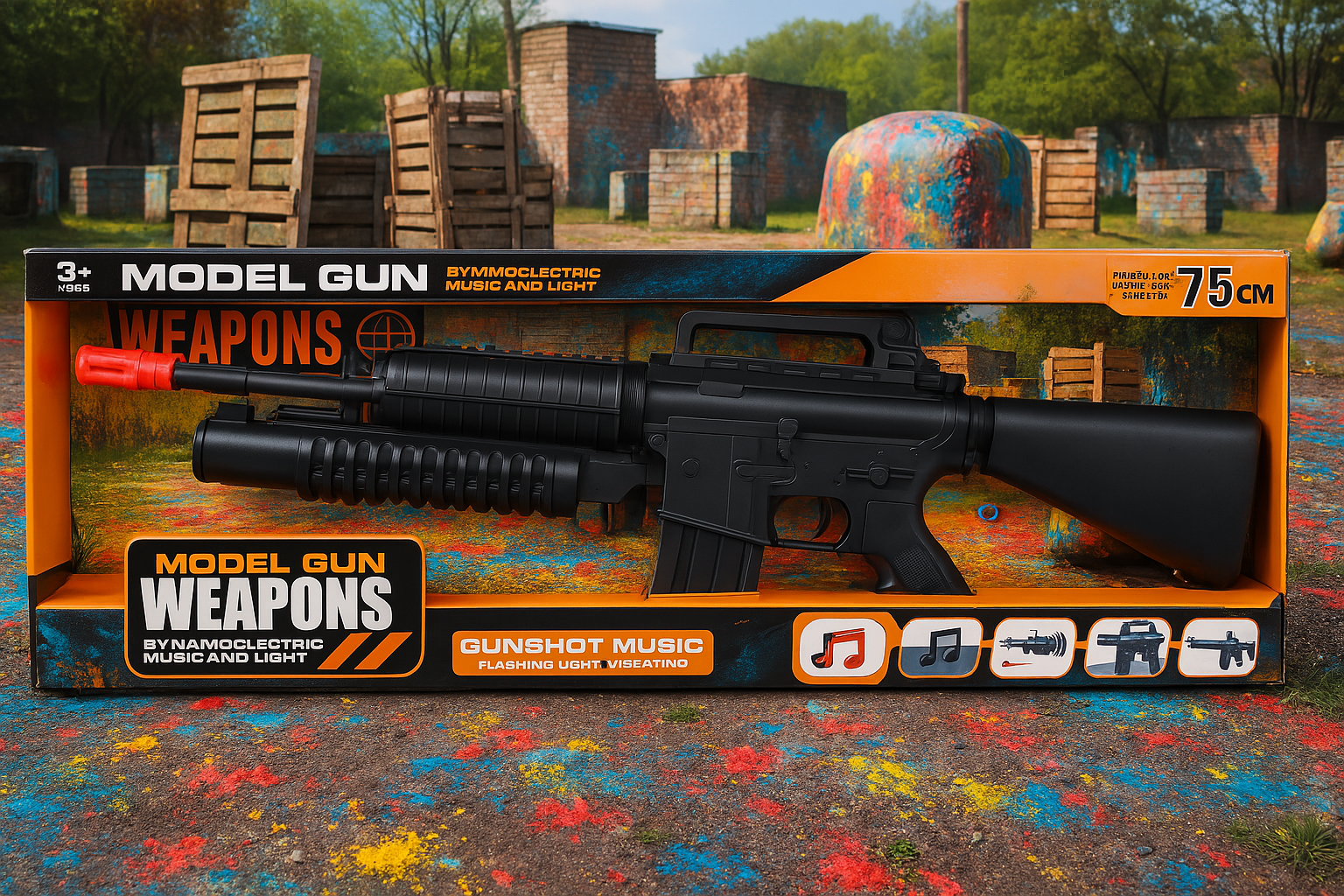Action Rifle with Light & Sound
