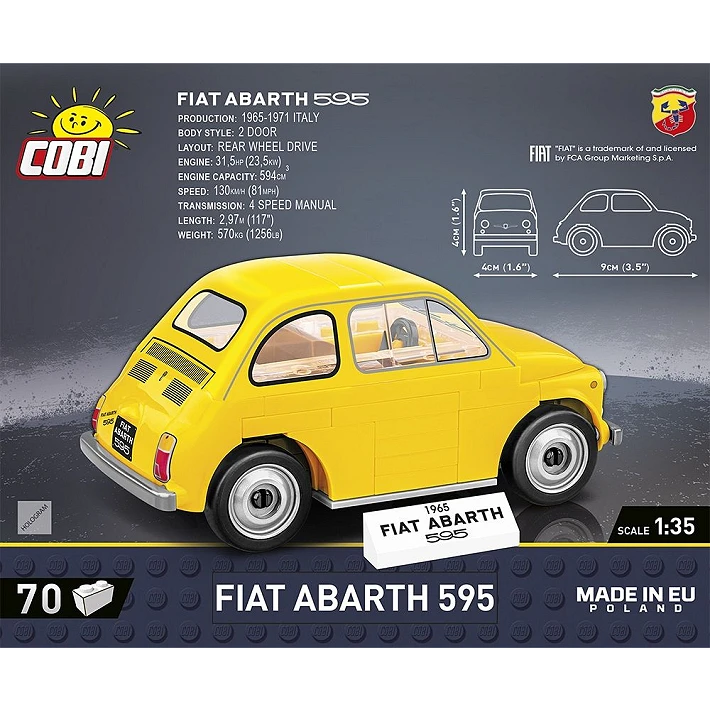 Cobi 24514 Fiat Arbarth 70 Piece Set