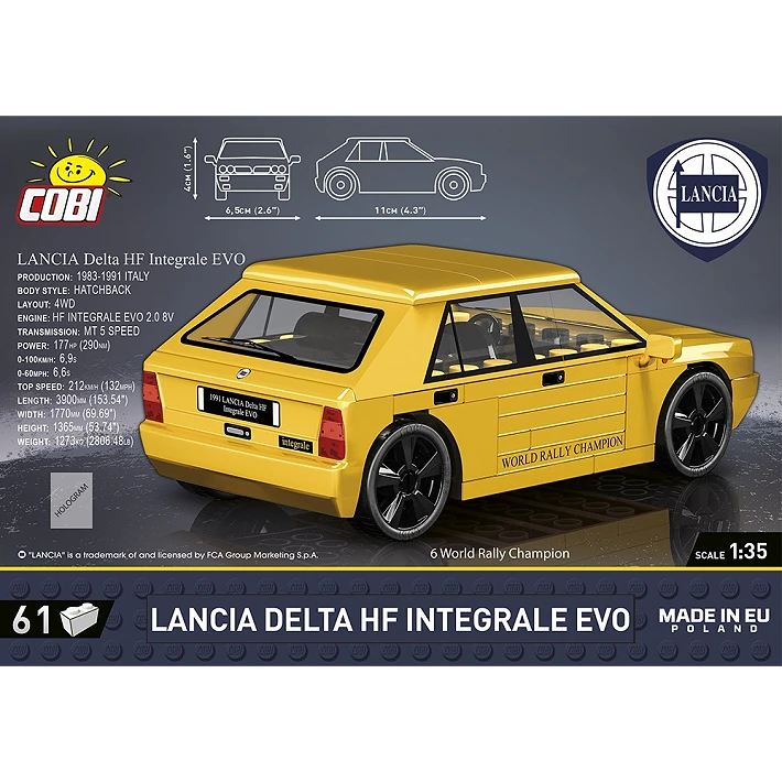 Cobi 24515 Lancia Delta HF Integrale  61 Piece Set