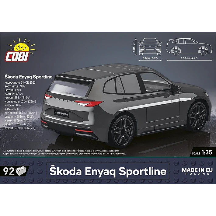 Cobi 24576 Skoda Enyak Sportline 92 Piece Set