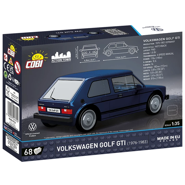 Cobi 24615 VW Golf GTi 1976 68 Piece Set