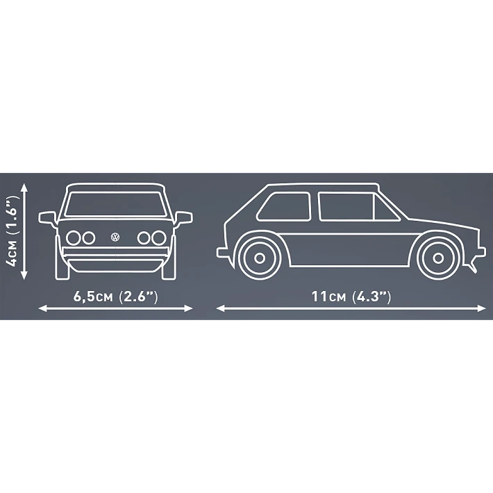 Cobi 24615 VW Golf GTi 1976 68 Piece Set