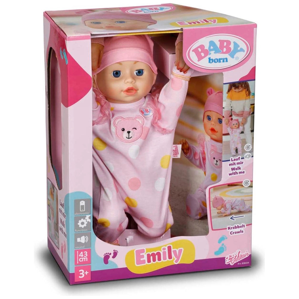 Baby Born Emily - Walk With Me 43cm Doll