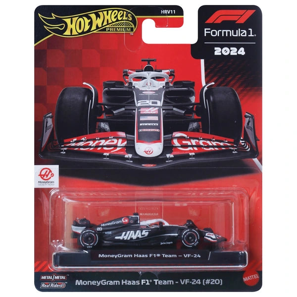 Hot Wheels Premium 2024 Formula 1 Diecast Cars MoneyGram Haas F1 Team - VF24 (No. 27) 1:64 Scale