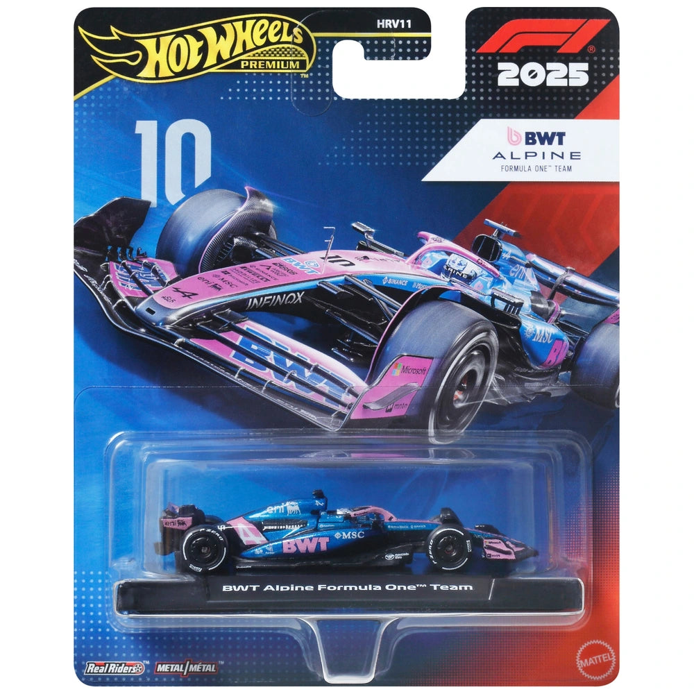 Hot Wheels Premium 2025 Formula 1 Diecast Cars BMW Alpine Team