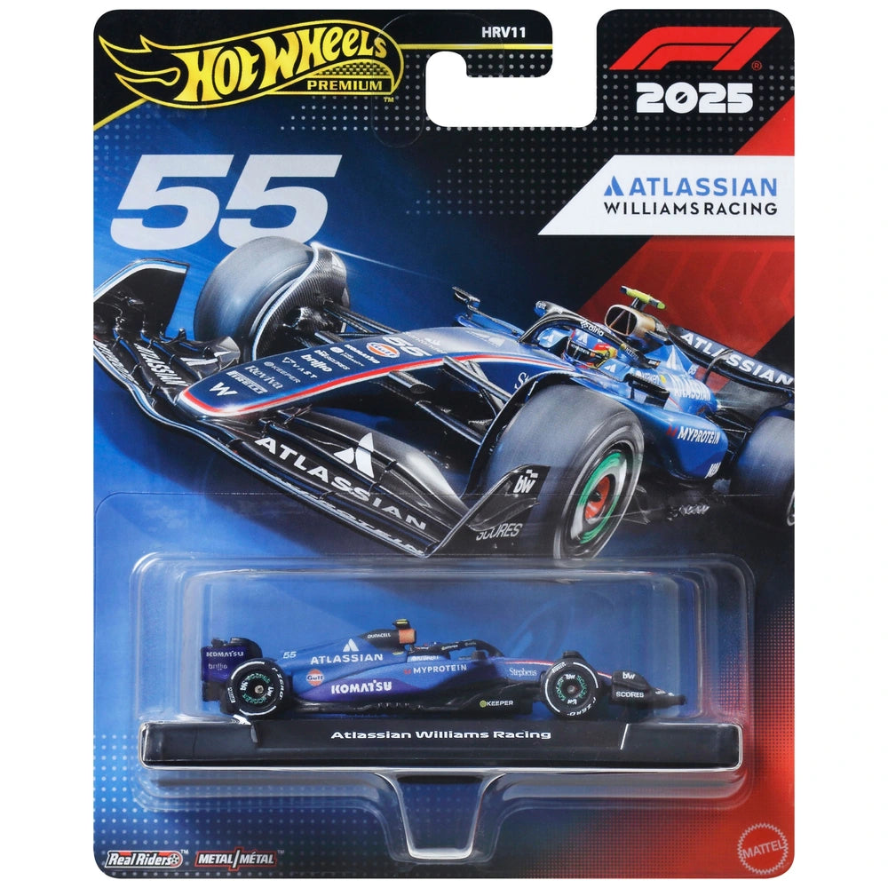 Hot Wheels Premium 2025 Formula 1 Diecast Cars Atlassian Williams