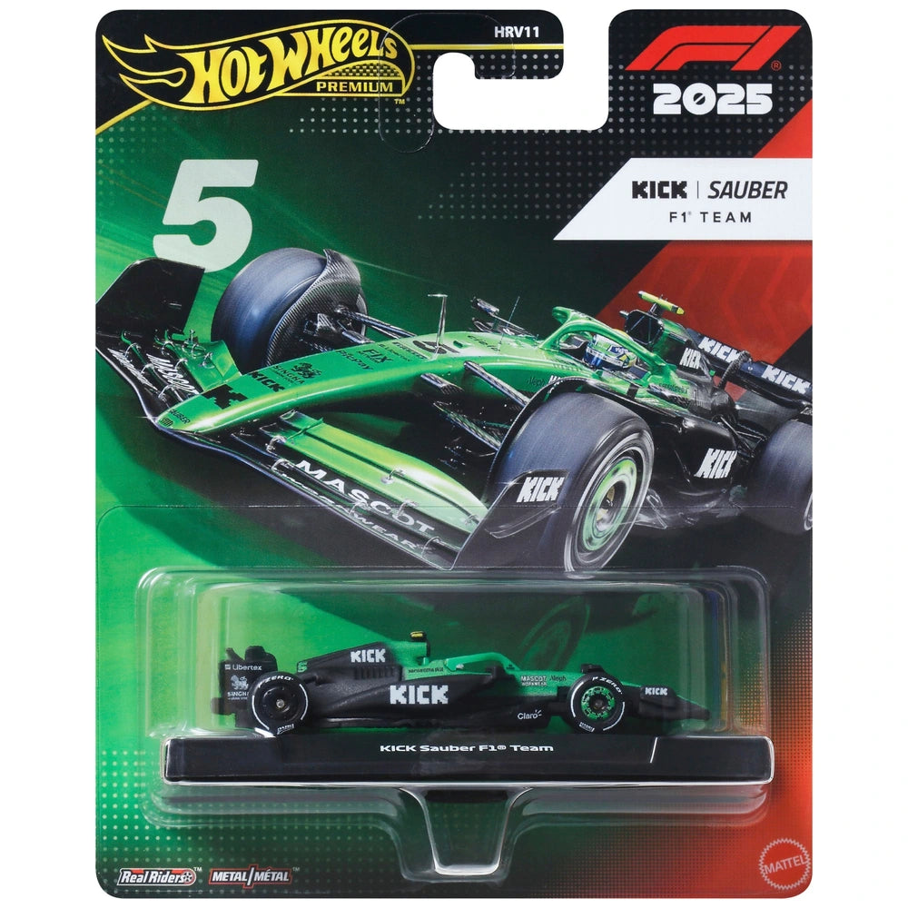 Hot Wheels Premium 2025 Formula 1 Diecast Cars KICK Sauber No.5