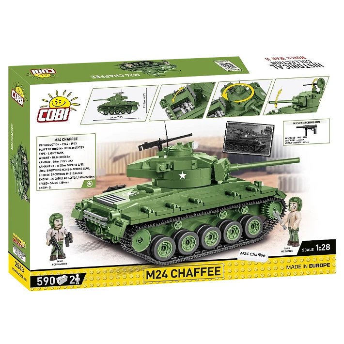 Cobi 2543 M24 Chaffee WWII 590 Piece Set