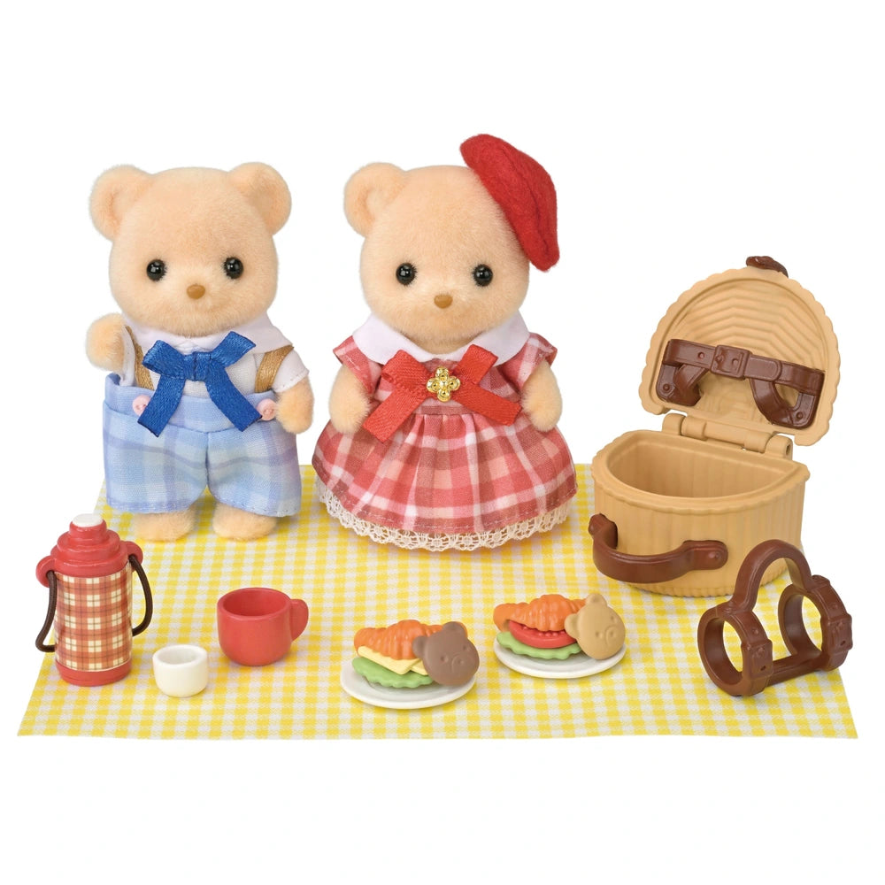 Sylvanian Families Biscuit Bear Sister & Brother Delicious Picnic