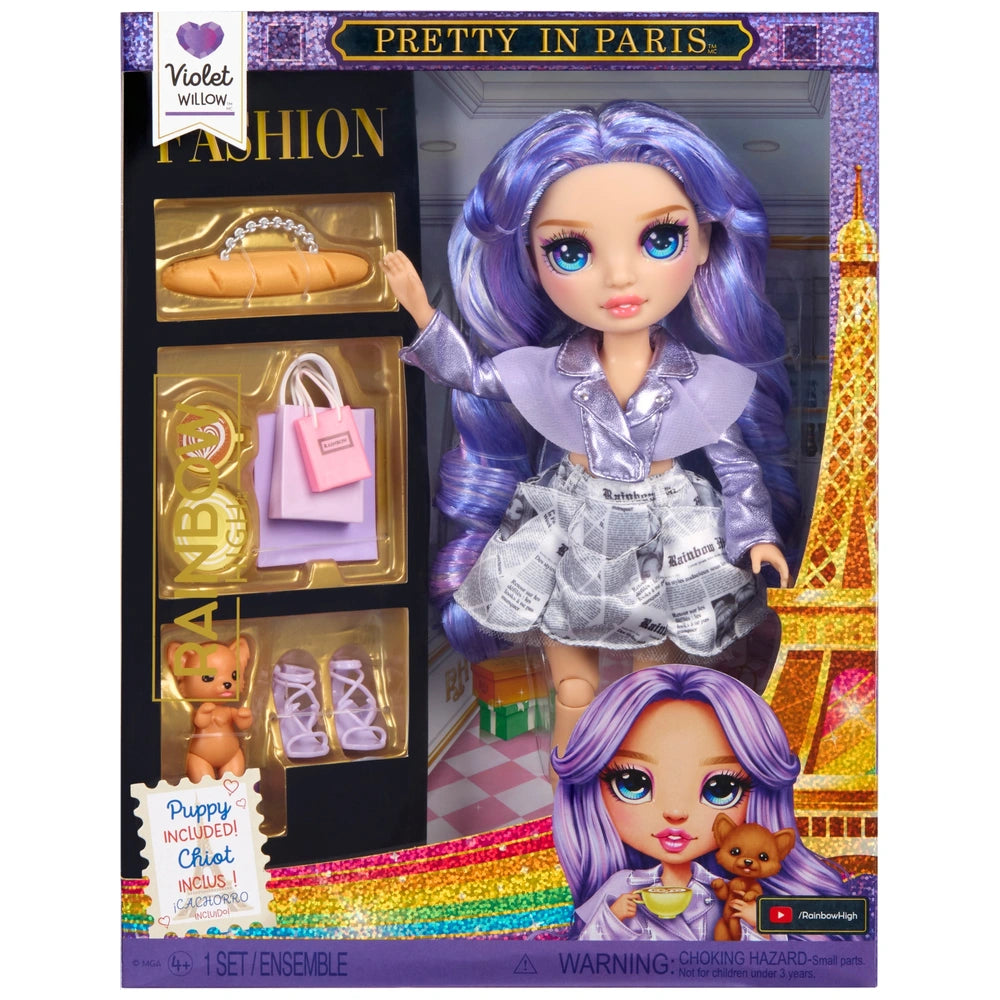 Rainbow High Pretty in Paris Doll - Violet Willow