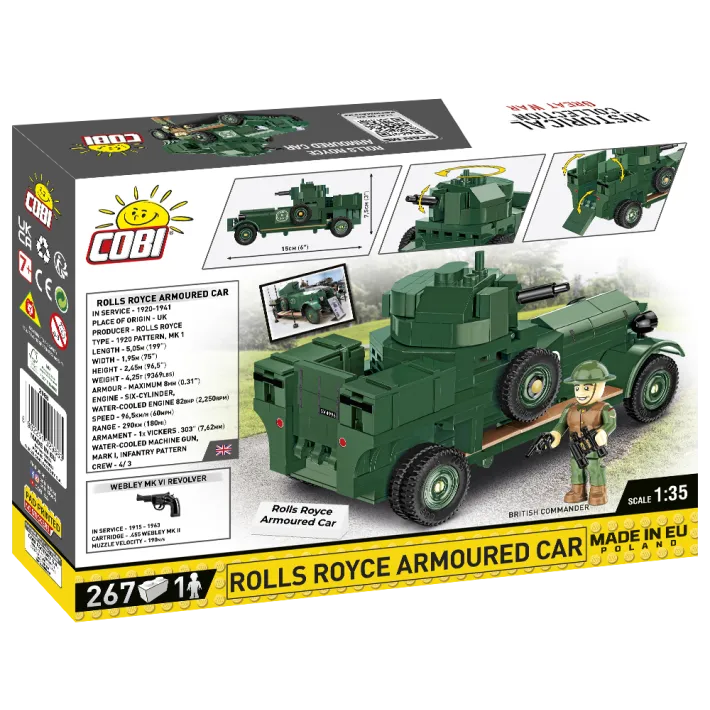 Cobi 2988 Rolls Royce Armoured Car 263 Piece Set