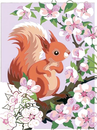 CreArt Paint by Numbers - Spring Squirrel
