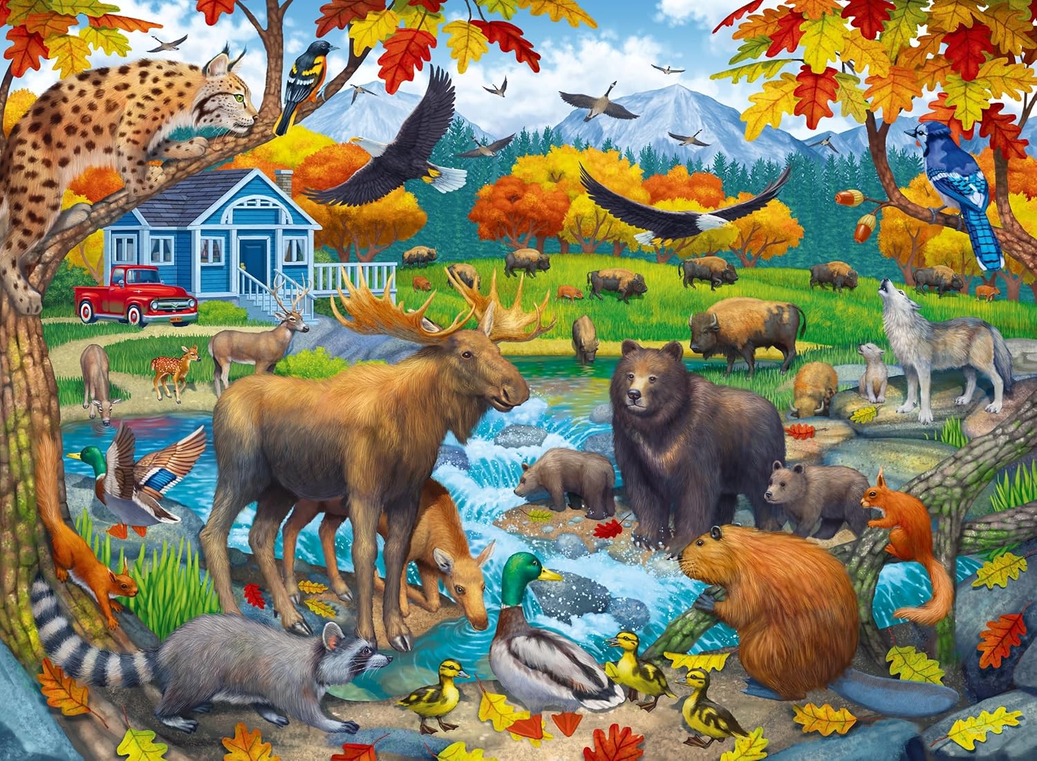 Wildlife Gathering 150 Piece Jigsaw Puzzle