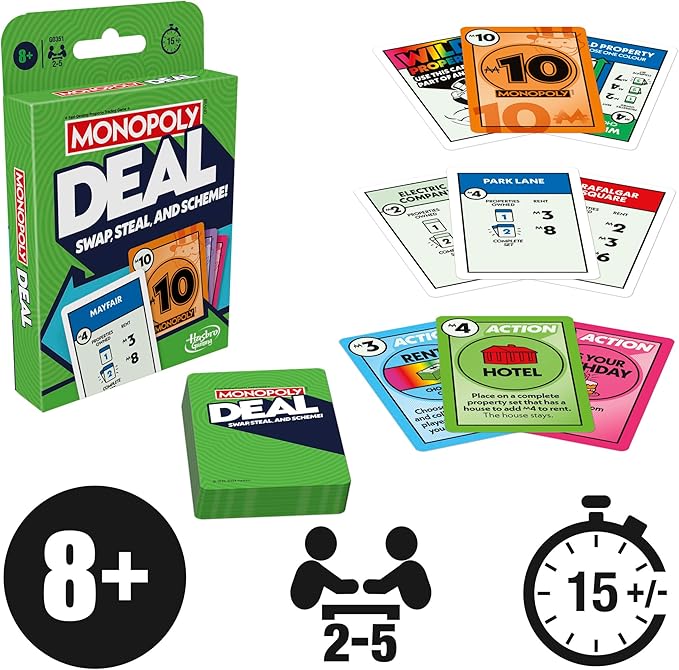 Monopoly Deal Card Game (2024 Refresh)