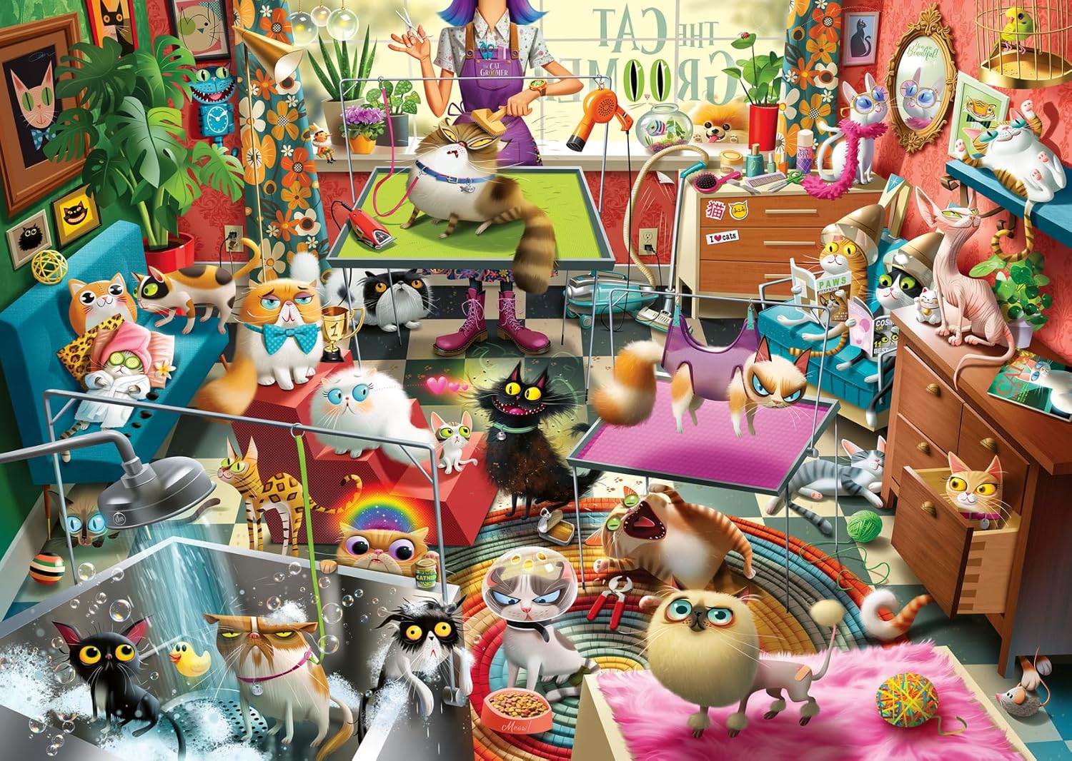 The Cat Groomer 1000 Piece Jigsaw Puzzle