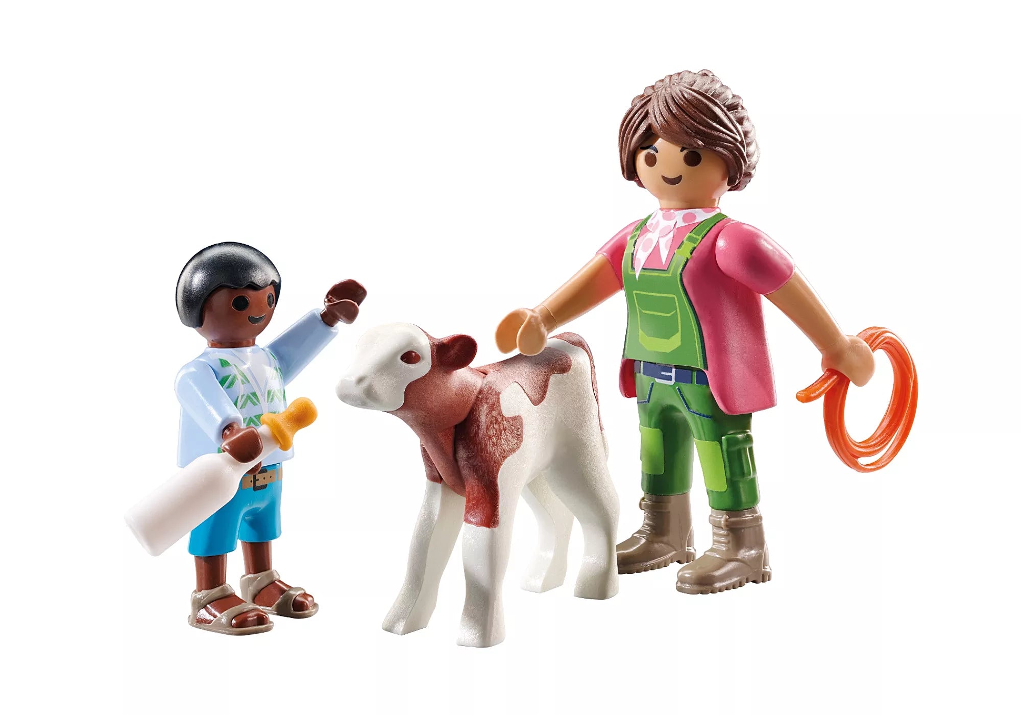 Playmobil Farmer with Calf