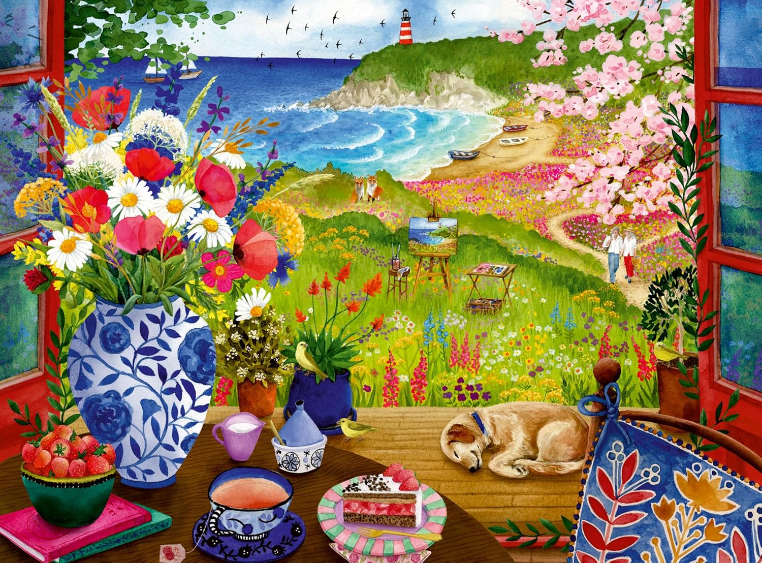 Seaside Window View 100 XL Piece Puzzle