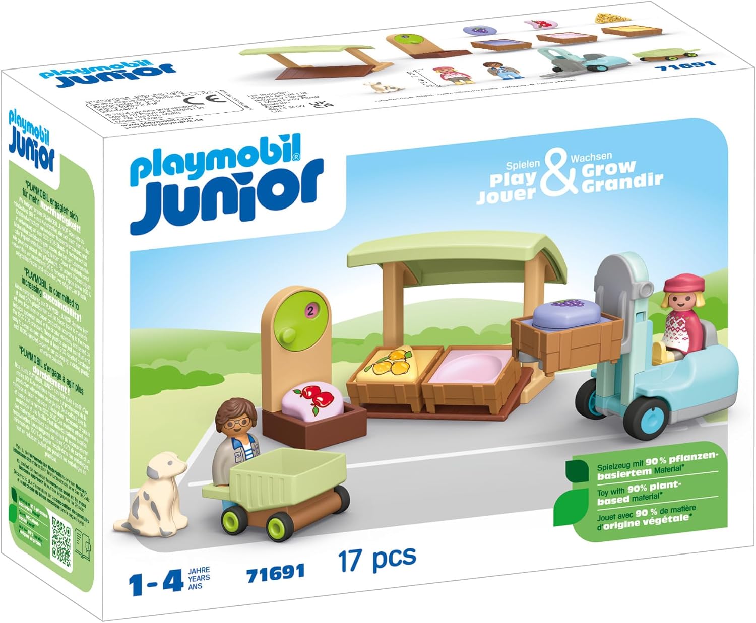 Playmobil Junior: Organic Market Stall & Forklift