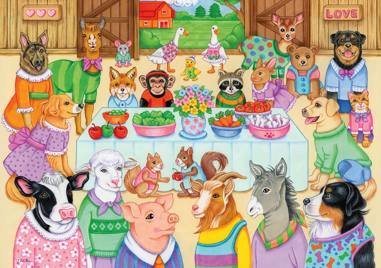 Barn Party 35 Piece Jigsaw Puzzle