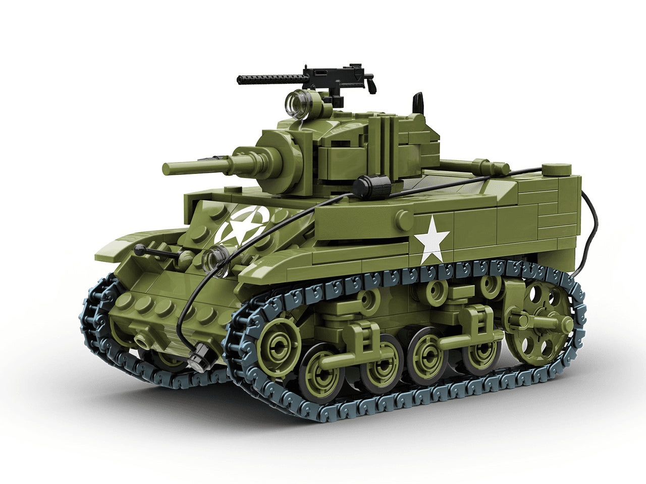 Build Army M5A1 Stuart Light Tank 460 pieces