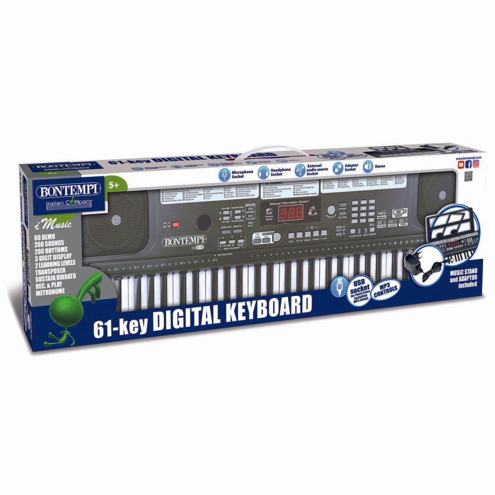 Bontempi 61 Key Digital Keyboard with USB