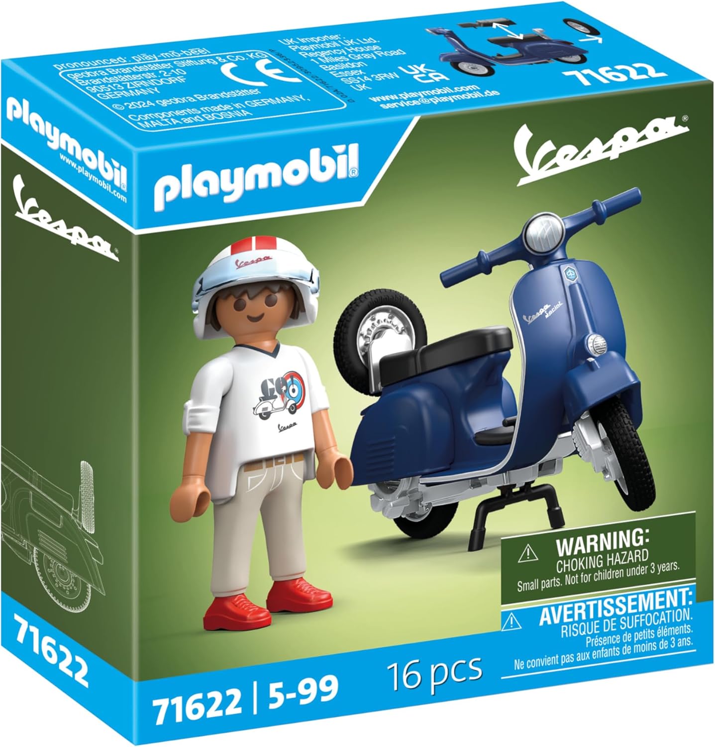 Playmobil 1969 Vespa 150 Sprint Veloce Navy Blue