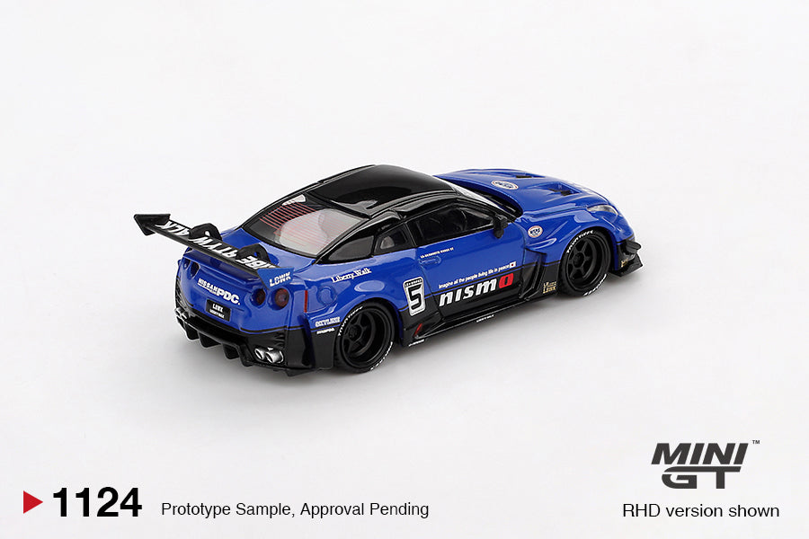 Mini GT LB Silhouette Works GT Nissan 35GT-RR Ver.2 Blue 1:64 Scale
