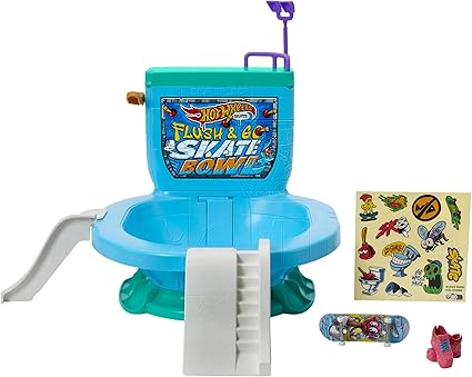 Hot Wheels Skate Flush & Go Skate Bowl Playset