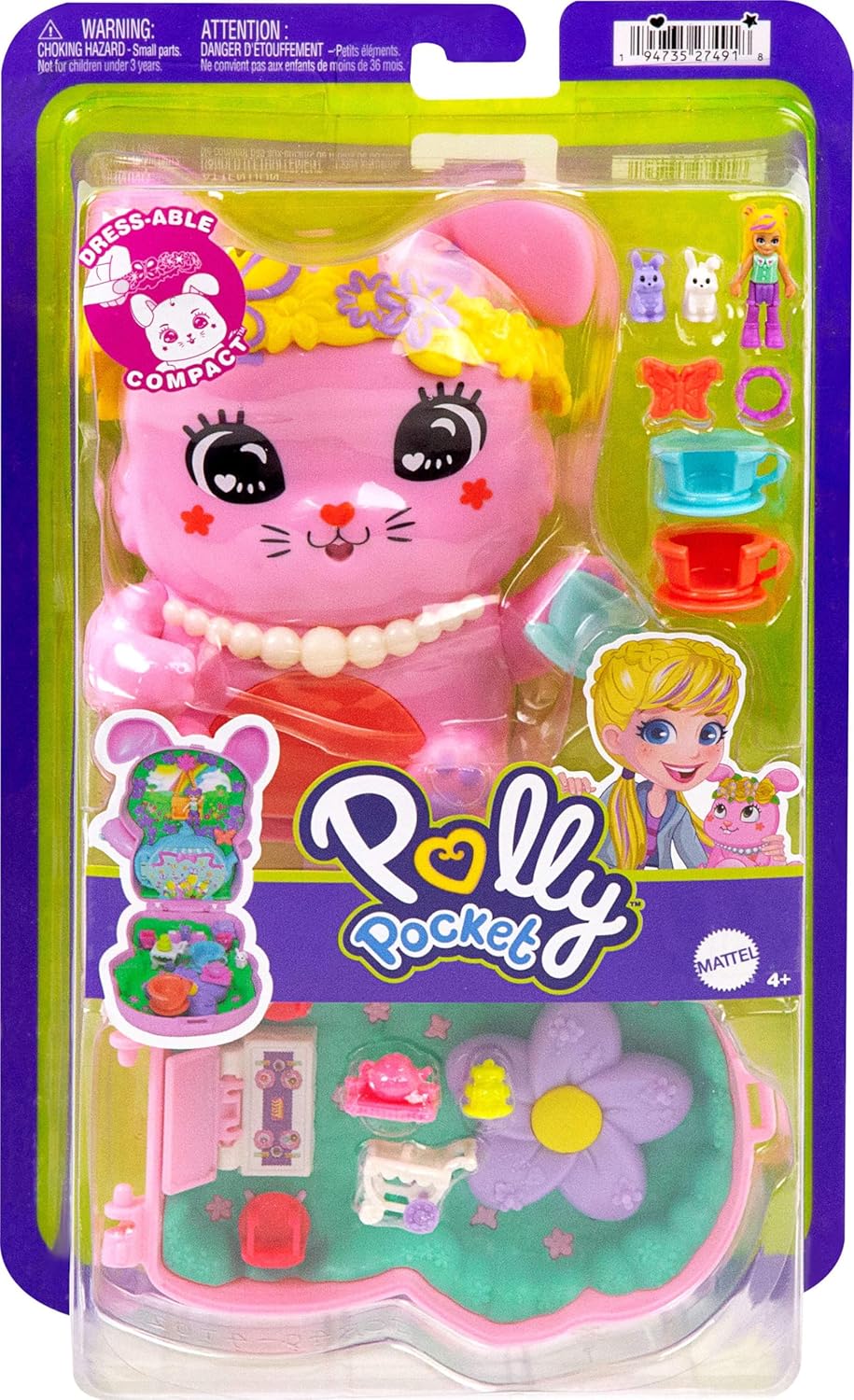 Polly Pocket Tea Party Bunny Compact Playset