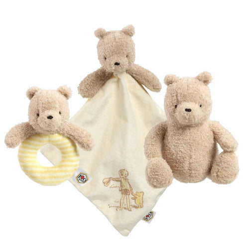 Winnie The Pooh 100 Year Anniversary Comforter and Rattle Ring