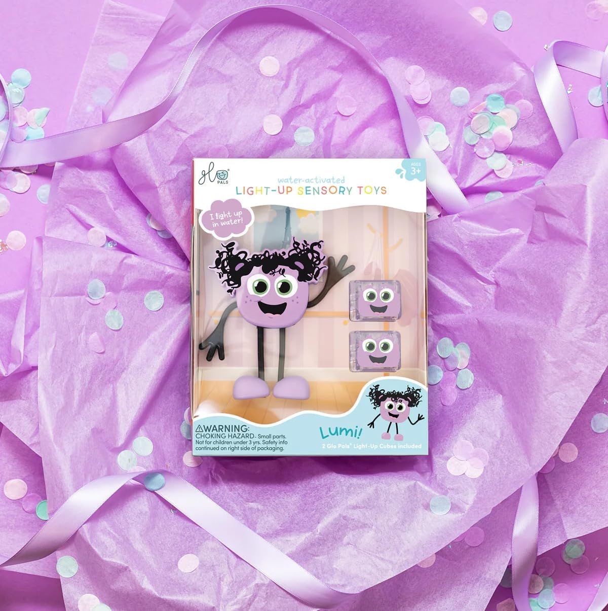 Glo Pals Light Up Sensory Toy Character Pack Purpl