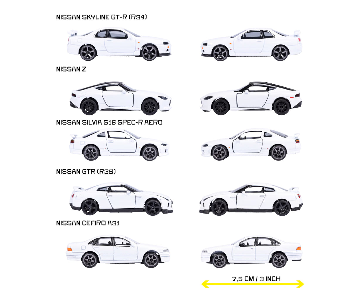 Majorette Nissan 5 Piece Vehicle Gift Set